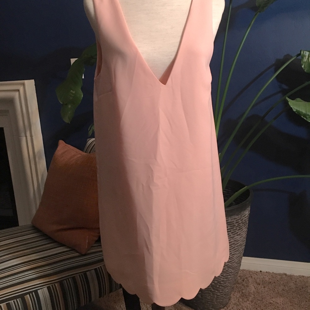 Pink Scalloped Dress